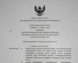 PERATURAN DESA PUTAT NOMOR 1 TAHUN 2020